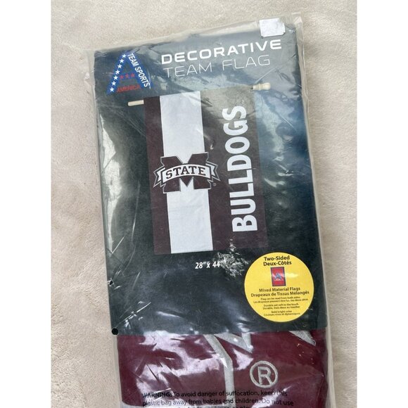 Mississippi State Bulldogs Team Flag 28x44 Yard Flag College Football 2 Sided - Picture 2 of 4